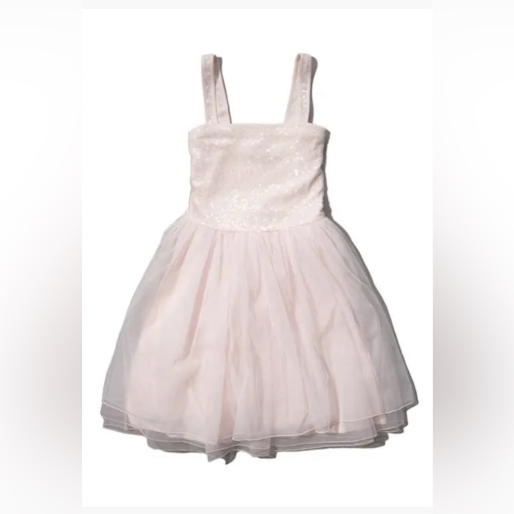 Abercrombie kids pink sequin tutu dress size xl